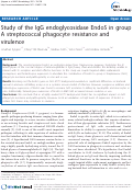 Cover page: Study of the IgG endoglycosidase EndoS in group A streptococcal phagocyte resistance and virulence