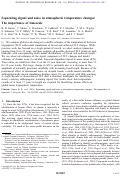 Cover page: Separating signal and noise in atmospheric temperature changes: The importance of timescale