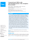 Cover page: Conserved novel ORFs in the mitochondrial genome of the ctenophore Beroe forskalii