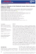 Cover page: Impact of diabetes in the Friedreich ataxia clinical outcome measures study.