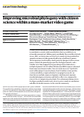 Cover page of Improving microbial phylogeny with citizen science within a mass-market video game.