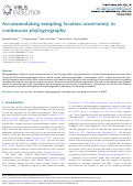 Cover page: Accommodating sampling location uncertainty in continuous phylogeography