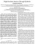 Cover page of Flight Incident Analysis Through Symbolic Argumentation