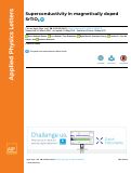 Cover page: Superconductivity in magnetically doped SrTiO
              <sub>3</sub>