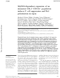 Cover page: MyD88-dependent expansion of an immature GR-1+CD11b+ population induces T cell suppression and Th2 polarization in sepsis