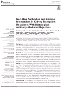 Cover page: Non-HLA Antibodies and Epitope Mismatches in Kidney Transplant Recipients With Histological Antibody-Mediated Rejection