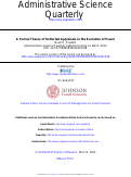 Cover page: A Formal Theory of Reflected Appraisals in the Evolution of Power