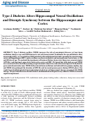 Cover page: Type-2 Diabetes Alters Hippocampal Neural Oscillations and Disrupts Synchrony between the Hippocampus and Cortex.