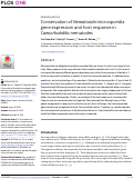 Cover page: Conservation of Nematocida microsporidia gene expression and host response in Caenorhabditis nematodes.