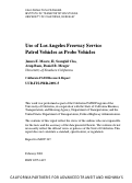 Cover page: Use of Los Angeles Freeway Service Patrol Vehicles as Probe Vehicles