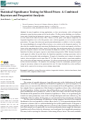 Cover page: Statistical Significance Testing for Mixed Priors: A Combined Bayesian and Frequentist Analysis