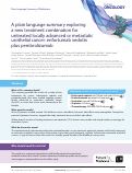 Cover page: A plain language summary exploring a new treatment combination for untreated locally advanced or metastatic urothelial cancer: enfortumab vedotin plus pembrolizumab.