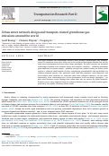 Cover page: Urban street network design and transport-related greenhouse gas emissions around the world