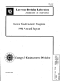 Cover page: Indoor Environment Program - 1991 Annual Report
