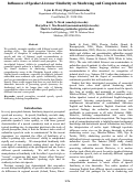 Cover page: Influences of Speaker-Listener Similarity on Shadowing and Comprehension