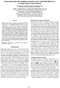 Cover page: Representational and sampling assumptions drive individual differences in single category generalisation