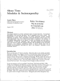 Cover page: About time : schedules &amp; sociotemporality
