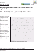 Cover page: Light‐limited photosynthesis under energy‐saving film decreases eggplant yield