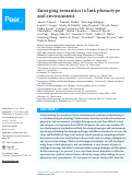 Cover page: Emerging semantics to link phenotype and environment