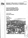 Cover page: Numerical modeling of field tests in unsaturated fractured basalt at the Box Canyon Site