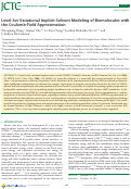 Cover page: Level-Set Variational Implicit-Solvent Modeling of Biomolecules with the Coulomb-Field Approximation