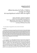 Cover page: Affinita' faunistica fra Sicilia e Calabria: corotipo ed ecologia dei macrolepidotteri esclusivi delle due regioni