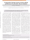 Cover page: Comparative lineage tracing reveals cellular preferences for prostate cancer initiation