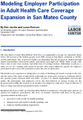 Cover page: Modeling Employer Participation in Adult Healthcare Coverage Expansion in San Mateo County