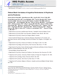 Cover page: Robust Brain Correlates of Cognitive Performance in Psychosis and Its Prodrome.