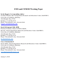 Cover page: Emergency Medical Services (EMS) and the California EMS Information System (CEMSIS) Working Paper