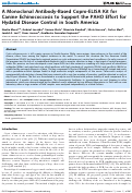 Cover page: A Monoclonal Antibody-Based Copro-ELISA Kit for Canine Echinococcosis to Support the PAHO Effort for Hydatid Disease Control in South America