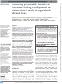 Cover page: Assessing patient risk, benefit and outcomes in drug development: an observational study of regorafenib clinical trials