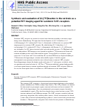 Cover page: Synthesis and evaluation of (S)-[18F]fesetron in the rat brain as a potential PET imaging agent for serotonin 5-HT3 receptors