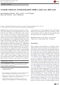 Cover page: Acoustic behavior of melon-headed whales varies on a diel cycle