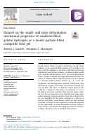 Cover page: Dataset on the small- and large deformation mechanical properties of emulsion-filled gelatin hydrogels as a model particle-filled composite food gel.