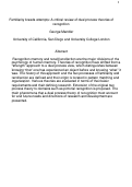 Cover page: Familiarity breeds attempts: A critical review of dual-process theories of recognition