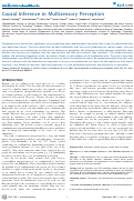 Cover page: Causal Inference in Multisensory Perception