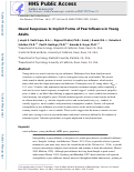 Cover page: Neural responses to implicit forms of peer influence in young adults