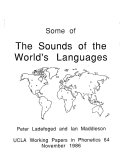 Cover page: WPP, No. 64: Some of the Sounds of the World's Languages