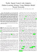 Cover page: Traffic Signal Control With Adaptive Online-Learning Scheme Using Multiple-Model Neural Networks