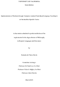 Cover page: Implementation of Podcasts through Computer-Assisted Task-Based Language Teaching in an Intermediate Spanish Course