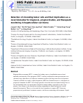 Cover page: Detection of Circulating Tumor Cells and Their Implications as a Biomarker for Diagnosis, Prognostication, and Therapeutic Monitoring in Hepatocellular Carcinoma