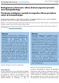 Cover page: Endogenous ochronosis: when clinical suspicion prevails over histopathology