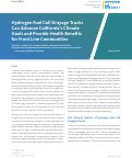 Cover page of Hydrogen Fuel Cell Drayage Trucks Can Advance California’s Climate Goals and Provide Health Benefits for Front Line Communities