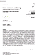 Cover page: From cartonera publishing practices to trans-formal methods for qualitative research