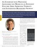 Cover page: An Interview with Professor Alexandra von Meier on an Efficient Electric Grid: Improving Visibility and Integrating Renewable Sources