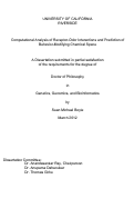 Cover page: Computational Analysis of Receptor-Odor Interactions and Prediction of Behavior-Modifying Chemical Space