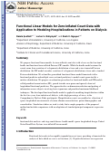 Cover page: Functional linear models for zero-inflated count data with application to modeling hospitalizations in patients on dialysis.