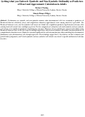 Cover page: Getting what you Ordered: Symbolic and Non-Symbolic Ordinality as Predictors
of Exact and Approximate Calculation in Adults