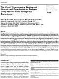 Cover page: The use of neuroimaging studies and neurological consultation to evaluate dizzy patients in the emergency department.